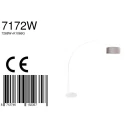 Steinhauer floor lamp SPARKLED LIGHT cylindrical, with switch, with shade, with plug, adjustable E27 IP20, white matt 