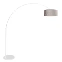Steinhauer floor lamp SPARKLED LIGHT cylindrical, with switch, with shade, with plug, adjustable E27 IP20, white matt 