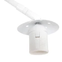 Steinhauer floor lamp SPARKLED LIGHT cylindrical, with switch, with shade, with plug, adjustable E27 IP20, white matt 