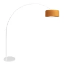 Steinhauer floor lamp SPARKLED LIGHT cylindrical, with switch, with shade, with plug, adjustable E27 IP20, white matt 
