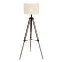 floor lamp TRIEK 1 flame, with switch, with shade E27 IP20, wood, antique 