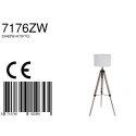 floor lamp TRIEK 1 flame, with switch, with shade E27 IP20, wood, antique 
