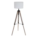 floor lamp TRIEK 1 flame, with switch, with shade E27 IP20, wood, antique 