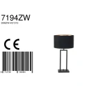 Steinhauer table lamp STANG up, 2-fold, with switch, with shade, with plug E27 IP20, black matt dimmable