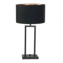 Steinhauer table lamp STANG up, 2-fold, with switch, with shade, with plug E27 IP20, black matt dimmable