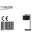Steinhauer table lamp STANG down, with switch, with shade, with plug E27 IP20, black matt dimmable