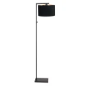 Steinhauer floor lamp STANG down, with switch, with shade, with plug E27 IP20, black matt dimmable