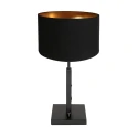 Steinhauer table lamp STANG up, short, with switch, with shade, with plug E27 IP20, black matt dimmable