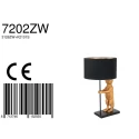 anne light & home table lamp ANIMAUX - SURICATE up, with switch, with shade, with plug E27 IP20, black matt 