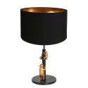 table lamp ANIMAUX - SURICATE up, with switch, with shade, with plug E27 IP20, black matt 