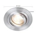 Steinhauer Lumière encastrée PÉLITE SPOT rond, pivotant GU10 IP20, acier brossé gradable
