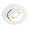 Steinhauer Lumière encastrée PÉLITE SPOT rond, pivotant GU10 IP20, blanc mat gradable