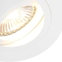 Steinhauer Lumière encastrée PÉLITE SPOT rond, pivotant GU10 IP20, blanc mat gradable