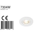 Steinhauer Lumière encastrée PÉLITE SPOT rond, pivotant GU10 IP20, blanc mat gradable