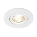 Steinhauer Lumière encastrée PÉLITE SPOT rond, pivotant GU10 IP20, blanc mat gradable