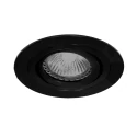 recessed luminaire PÉLITE SPOT round, swivelling GU10 IP20, black matt dimmable