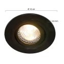 Steinhauer Lumière encastrée PÉLITE SPOT rond, pivotant GU10 IP20, noir mat gradable