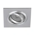 recessed luminaire PÉLITE SPOT swivelling, square GU10 IP20, steel brushed dimmable