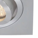 Steinhauer Lumière encastrée PÉLITE SPOT pivotant, carré GU10 IP20, acier brossé gradable