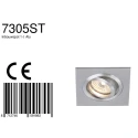 Steinhauer Lumière encastrée PÉLITE SPOT pivotant, carré GU10 IP20, acier brossé gradable