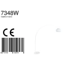 Steinhauer floor lamp SPARKLED LIGHT half round, with switch, with shade, with plug, adjustable E27 IP20, white matt 