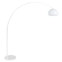 Steinhauer floor lamp SPARKLED LIGHT half round, with switch, with shade, with plug, adjustable E27 IP20, white matt 