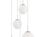 Steinhauer Luminaire à suspension BOLLIQUE 5 flammes, langue E27 IP20, acier brossé gradable