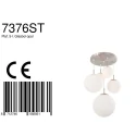 Steinhauer Luminaire à suspension BOLLIQUE 5 flammes, langue E27 IP20, acier brossé gradable