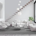 Steinhauer Luminaire à suspension BOLLIQUE 5 flammes, langue E27 IP20, acier brossé gradable