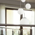 Steinhauer Luminaire à suspension BOLLIQUE 5 flammes, langue E27 IP20, acier brossé gradable