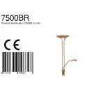 Mexlite Lampadaire BIRON à 2 flammes IP20, bronze, blanche gradable