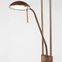 Mexlite Lampadaire BIRON à 2 flammes IP20, bronze, blanche gradable