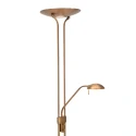 Mexlite Lampadaire BIRON à 2 flammes IP20, bronze, blanche gradable