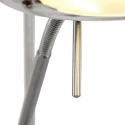Mexlite Lampadaire BIRON avec interrupteur, avec bras flexible, avec spot LED IP20, acier brossé gradable