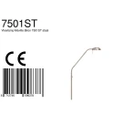 Mexlite Lampadaire BIRON avec bras flexible, avec variateur tactile IP20, acier brossé gradable