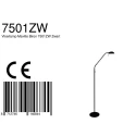 Mexlite floor lamp BIRON with switch, with flex arm IP20, black matt dimmable
