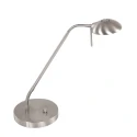 Lampe de table BIRON avec bras flexible, avec variateur tactile IP20, acier brossé gradable