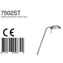 Mexlite Lampe de table BIRON avec bras flexible, avec variateur tactile IP20, acier brossé gradable