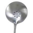 Mexlite Lampe de table BIRON avec bras flexible, avec variateur tactile IP20, acier brossé gradable