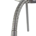 Mexlite Lampe de table BIRON avec bras flexible, avec variateur tactile IP20, acier brossé gradable