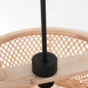 Steinhauer pendant luminaire SPARKLED LIGHT - IKARO 1 flame, round E27 IP20, beech, natural colour dimmable