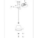 Steinhauer pendant luminaire SPARKLED LIGHT - IKARO 1 flame, round E27 IP20, beech, natural colour dimmable