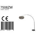 Steinhauer floor lamp SPARKLED LIGHT - IKARO ribbed, cylindrical, with switch, with shade, adjustable E27 IP20, black matt 