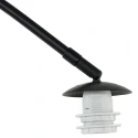 Steinhauer floor lamp SPARKLED LIGHT - IKARO ribbed, cylindrical, with switch, with shade, adjustable E27 IP20, black matt 