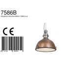 Steinhauer pendant luminaire BIKKEL - Ø 42CM 1 flame, medium E27 IP20, brown, pied dimmable
