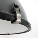 Steinhauer Luminaire à suspension BIKKEL - Ø 42CM à 1 flamme, médium E27 IP20, gris béton gradable