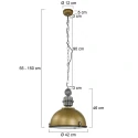 Steinhauer pendant luminaire BIKKEL - Ø 42CM 1 flame, medium E27 IP20, green dimmable