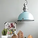 Steinhauer pendant luminaire BIKKEL - Ø 42CM 1 flame, medium E27 IP20, drak blue dimmable