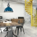 Steinhauer pendant luminaire BIKKEL - Ø 42CM 1 flame, medium E27 IP20, drak blue dimmable
