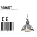 Steinhauer Luminaire à suspension BIKKEL - Ø 42CM à 1 flamme, médium E27 IP20, brillant, acier gradable